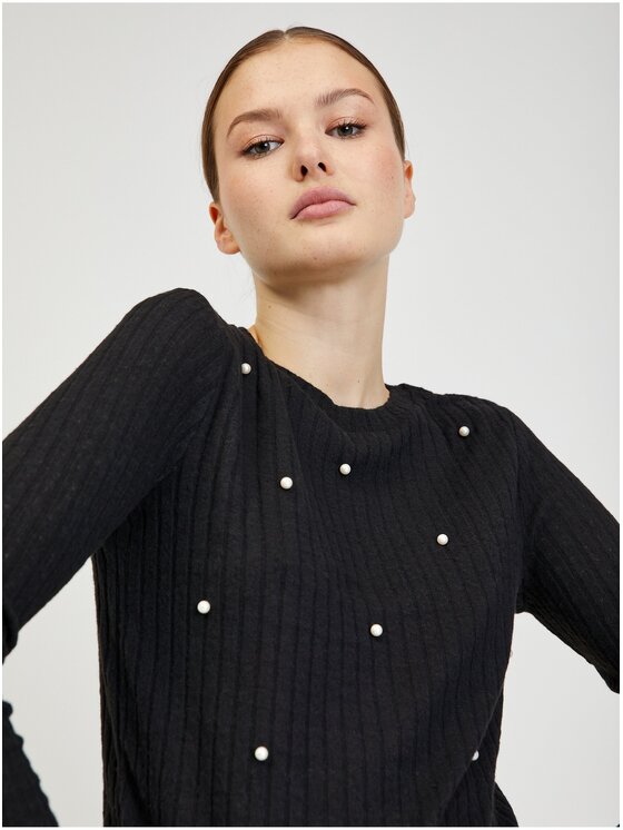 Orsay Orsay Sweter 180200-660000__L Czarny Regular Fit