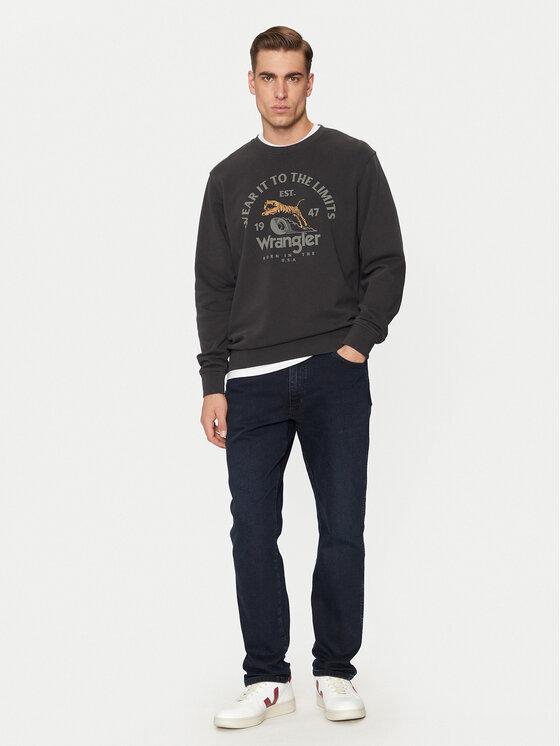 Wrangler Wrangler Pulóver 112357385 Fekete Regular Fit