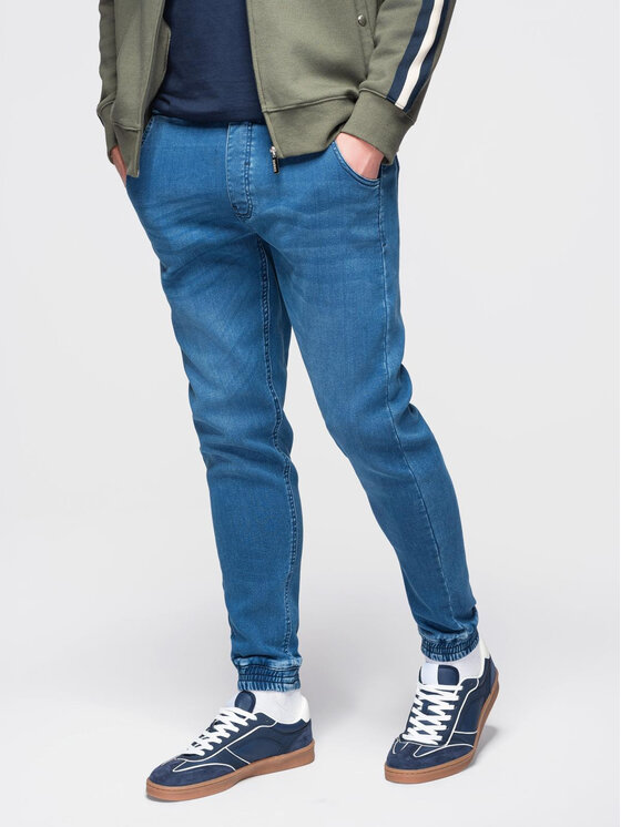Ombre Ombre Joggery OM-PADJ-0242 Niebieski Jogger Fit