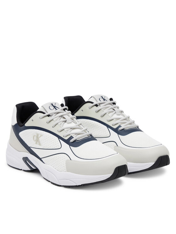 Calvin Klein Jeans Calvin Klein Jeans Laisvalaikio batai Retro Tennis Low Knit Mix YM0YM01310 Balta