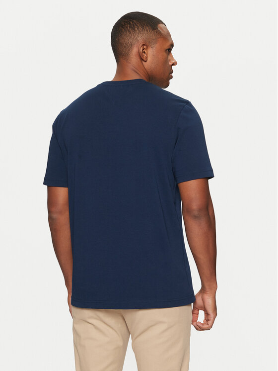Tommy Hilfiger Tommy Hilfiger T-Shirt MW0MW38334 Granatowy Regular Fit