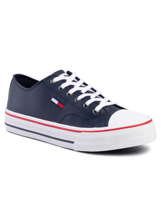 tommy jeans leather city sneaker