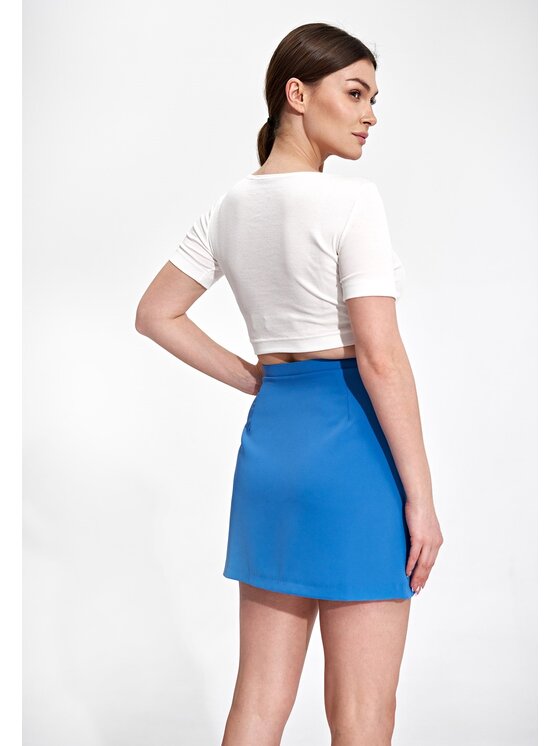 FIGL FIGL Spódnica mini M866 Niebieski Bodycon Fit