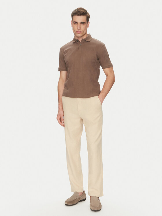 Selected Homme Selected Homme Polo 16094575 Bež Regular Fit