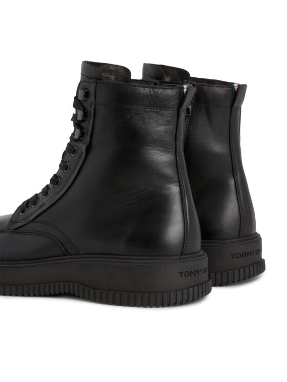 Tommy Hilfiger Tommy Hilfiger Μπότες Th Everyday Class Termo Lth Boot FM0FM04658 Μαύρο