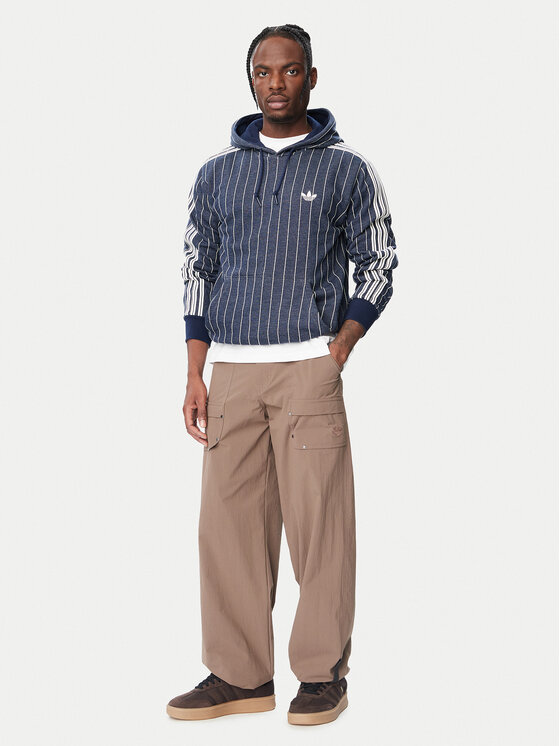 adidas adidas Felpa Pinstripes Hoodie KR9704 Blu scuro Regular Fit