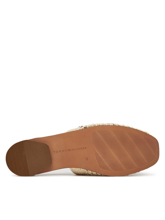 Tommy Hilfiger Tommy Hilfiger Iešļūcenes Crochet Mule FW0FW08413 Écru