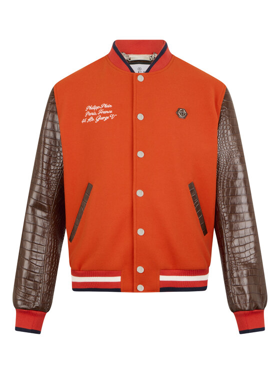 PHILIPP PLEIN PHILIPP PLEIN Kurtka bomber 29070 Pomarańczowy Regular Fit