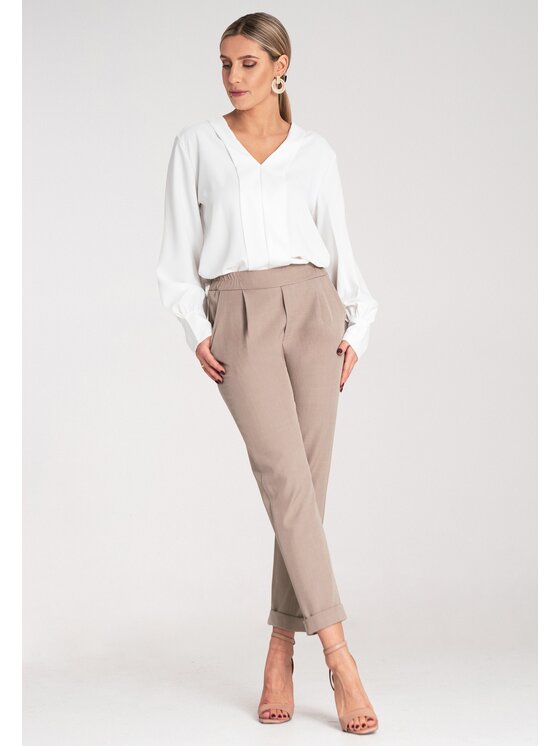 FIGL FIGL Pantalone da abito M1161 Beige Regular Fit