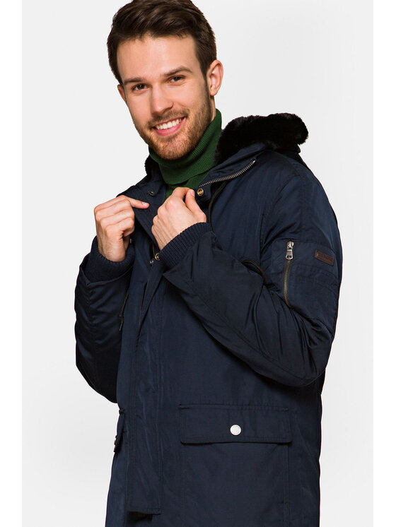 Lancerto Lancerto Parka Sigurd Granatowy Regular Fit