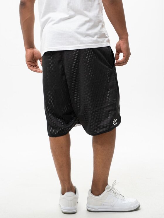 Jigga Wear Jigga Wear Szorty sportowe Krótkie Spodenki Sportowe Dwustronne 2 w 1 Czarne Białe Jigga Wear Small Outline XL Czarny Regular Fit