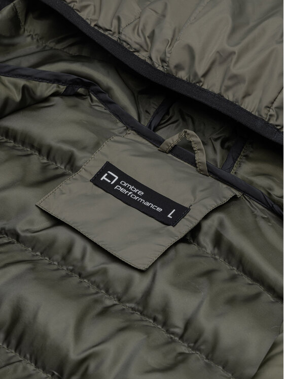 Ombre Ombre Bunda pro přechodné období C451 Khaki Regular Fit