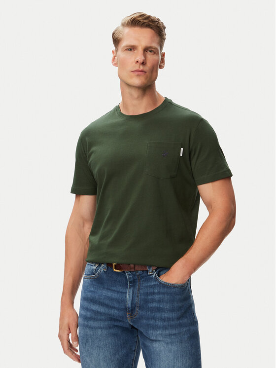 Beverly Hills Polo Club Tricou P-SS26M-TS414000BTGR Verde închis Regular Fit