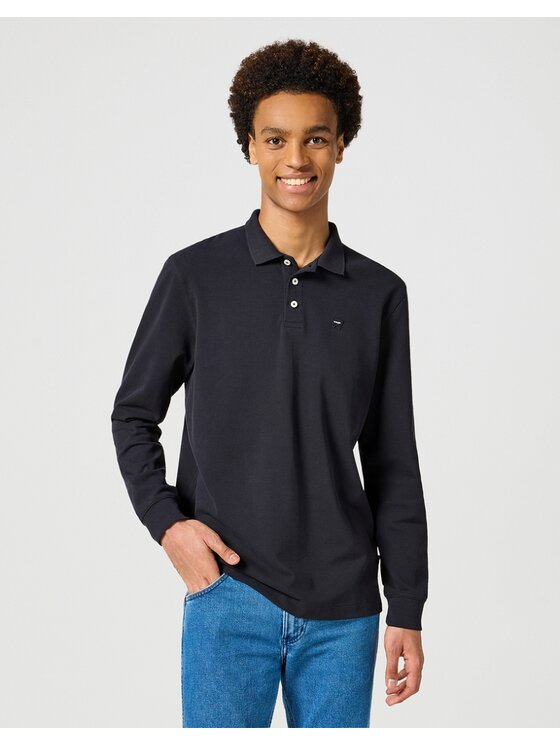 Wrangler Wrangler T-shirt LS POLO Nero Regular Fit