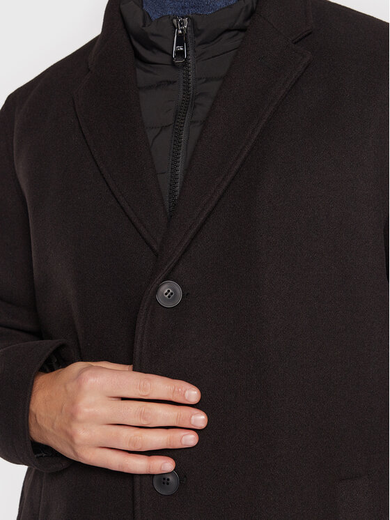 Pierre Cardin Pierre Cardin Prehodni plašč 10042/000/ 0017 Črna Modern Fit