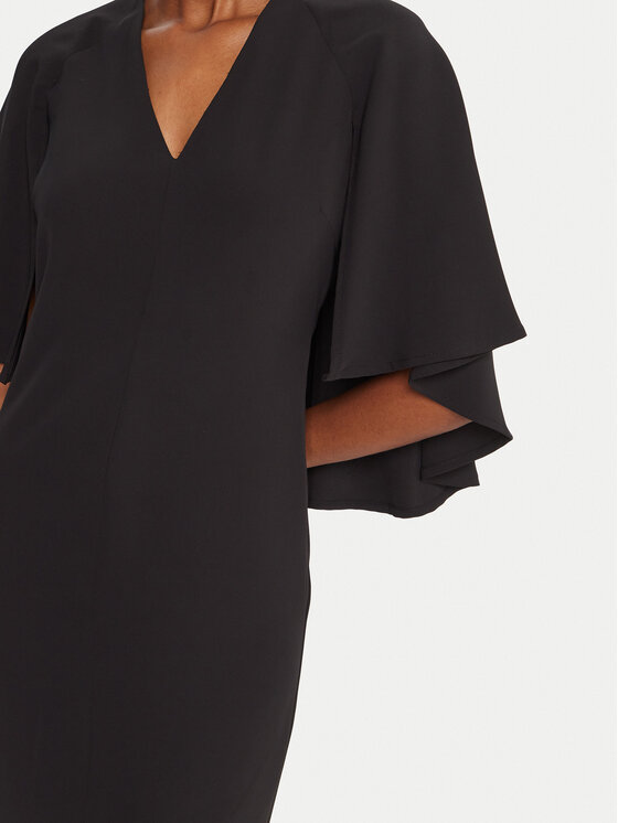 KAOS KAOS Coctailkleid RI1MR013 Schwarz Regular Fit