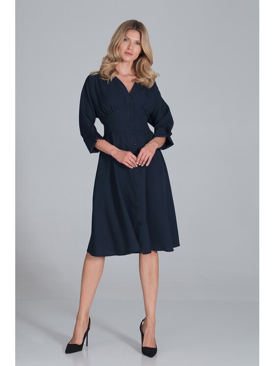 FIGL FIGL Šaty M843 Tmavomodrá Regular Fit