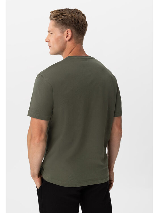 Volcano Volcano T-Shirt T-EKIB Zielony Regular Fit