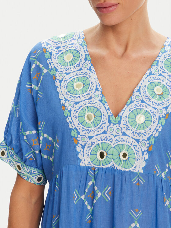 Iconique Iconique Φόρεμα καλοκαιρινό IC25-092 Μπλε Relaxed Fit