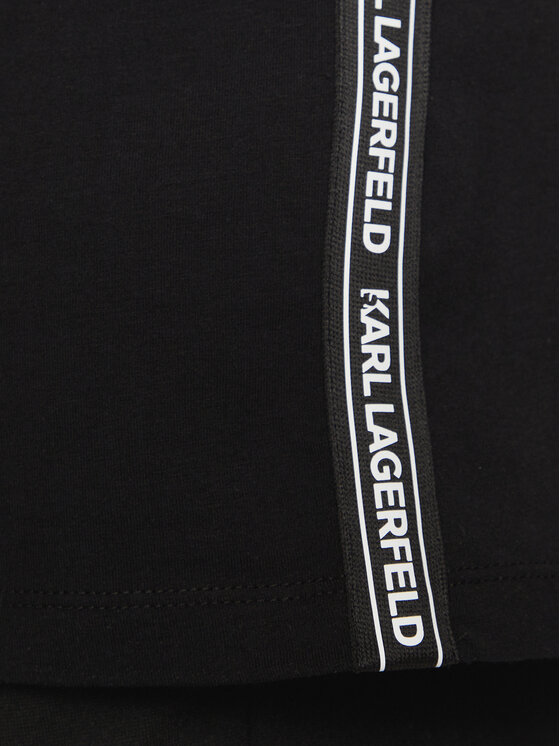 KARL LAGERFELD KARL LAGERFELD Тениска с яка и копчета 745023 542221 Черен Regular Fit