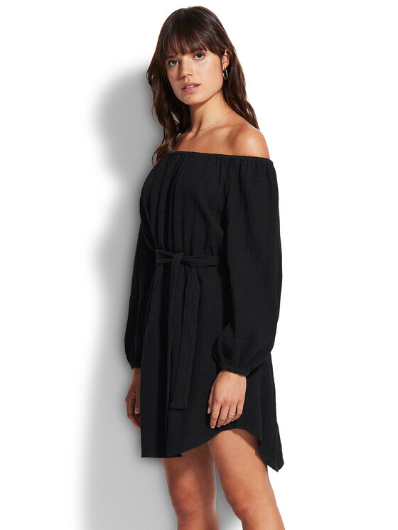 Seafolly Seafolly Sukienka plażowa 54607-CU Czarny