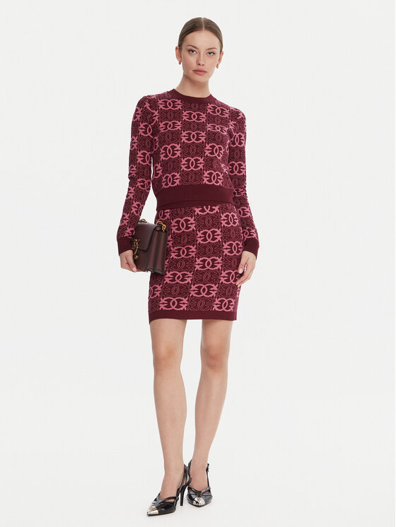 PINKO PINKO Svetr Gypsies 106041 A2YD Bordó Regular Fit
