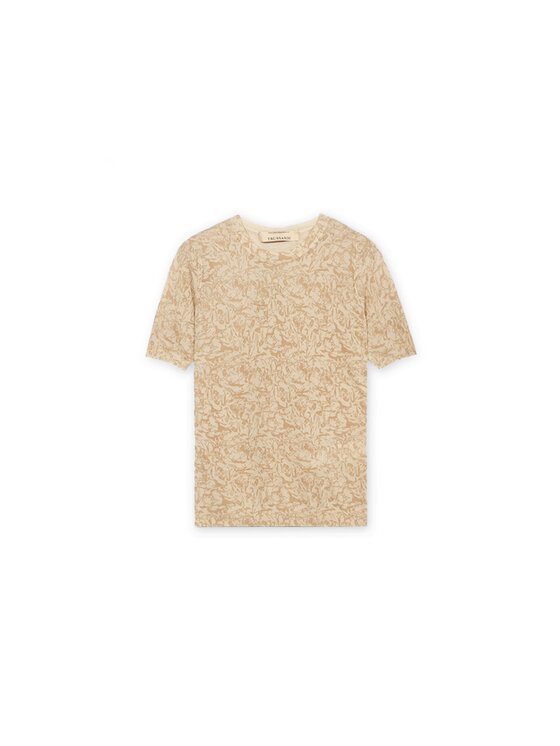 Trussardi Trussardi T-Shirt M7856001205N0JC Kremowy Regular Fit
