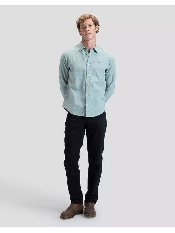 Lee Lee Koszula SHIRT Zielony Regular Fit