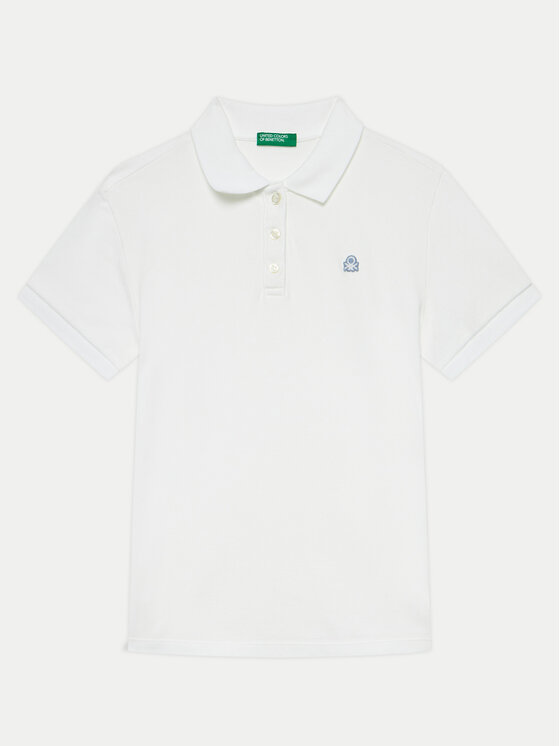 United Colors Of Benetton Tricou polo 3WG9C300O Alb Regular Fit