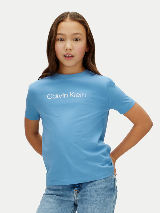 Calvin Klein Jeans Tricou Inst Logo LV1CKSJA29 Albastru Regular Fit