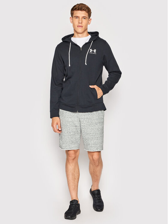 Under Armour Under Armour Μπλούζα Rival Terry Full-Zip 1370409 Μαύρο Loose Fit