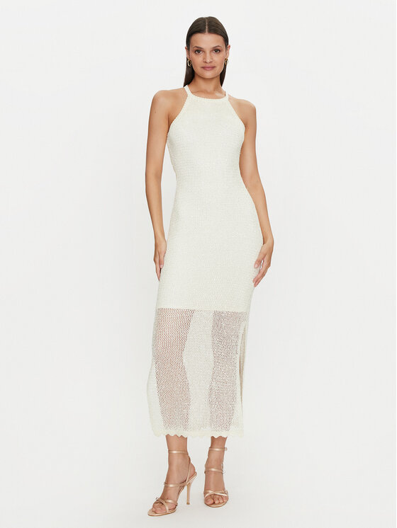 Guess Guess Rochie de vară W4YK50 Z37G0 Écru Regular Fit