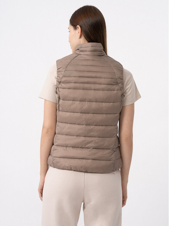 4F 4F Bezrękawnik 4FAW23TVESF072 Brązowy Slim Fit