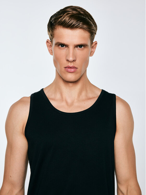 BIG STAR BIG STAR Tank top DERO Czarny Slim Fit
