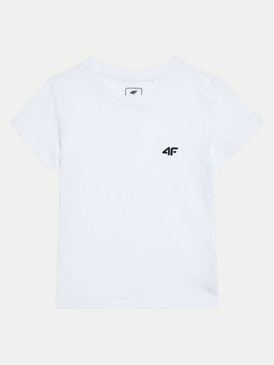4F T-shirt 4FJWMM00TTSHF1658 Bianco Slim Fit, taglia : 128