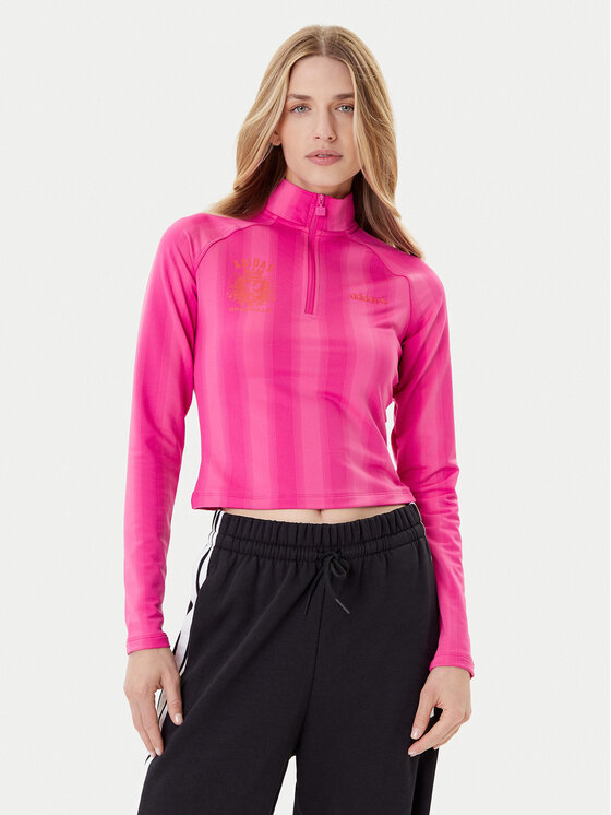 adidas Bluza Half-Zip Graphic Football JW3638 Różowy Regular Fit