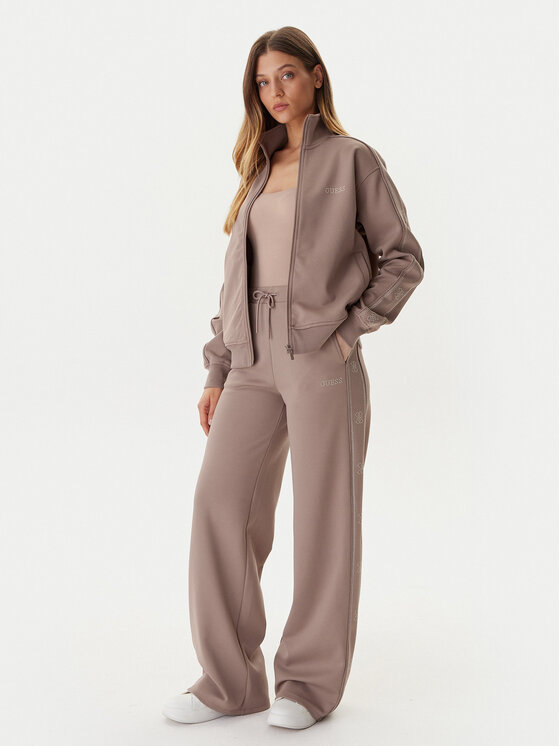 Guess Guess Teplákové nohavice V5BB12 KCX22 Béžová Wide Leg