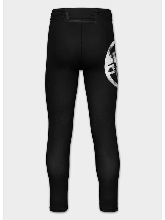 PITBULL PITBULL Legginsy LOGO PALMS Czarny Regular Fit
