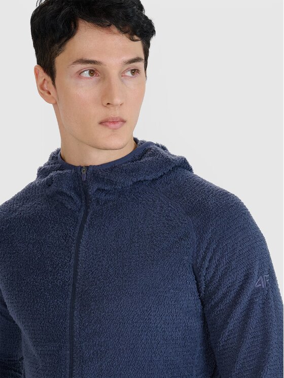 4F 4F Felpa di pile 4FWSS25TFSWM473-22S Grigio scuro Regular Fit