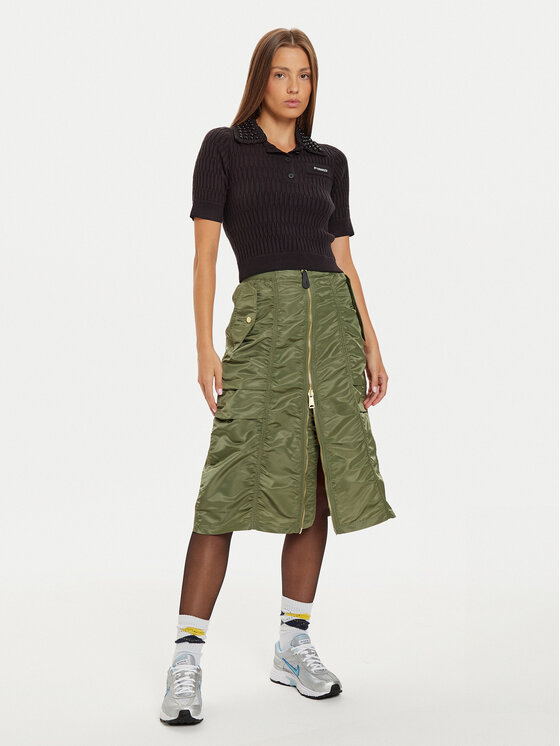 Alpha Industries Alpha Industries Midi suknja 148067 Zelena Regular Fit