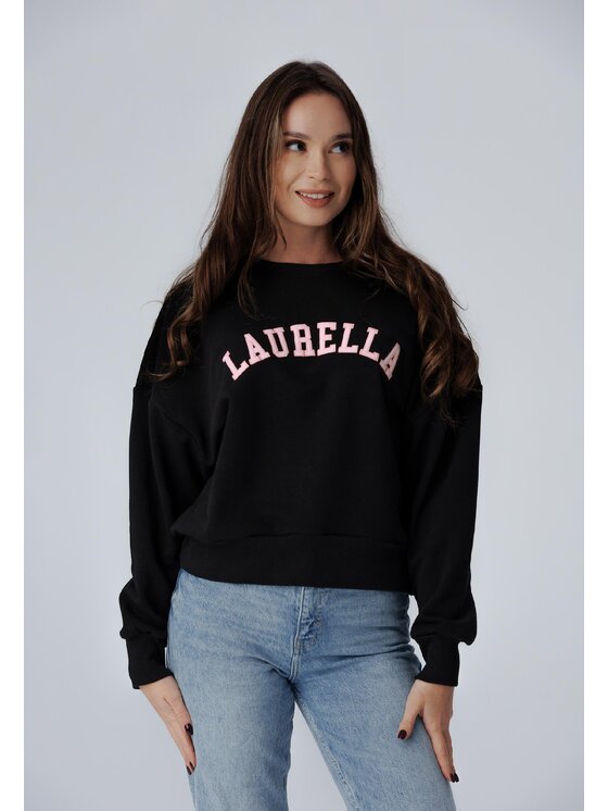 LAURELLA LAURELLA Mikina 1TU001 Černá Regular Fit