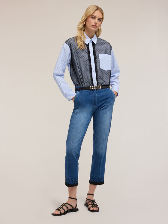 Motivi Motivi Camicia 5014W000499N0S1 Turchese Regular Fit