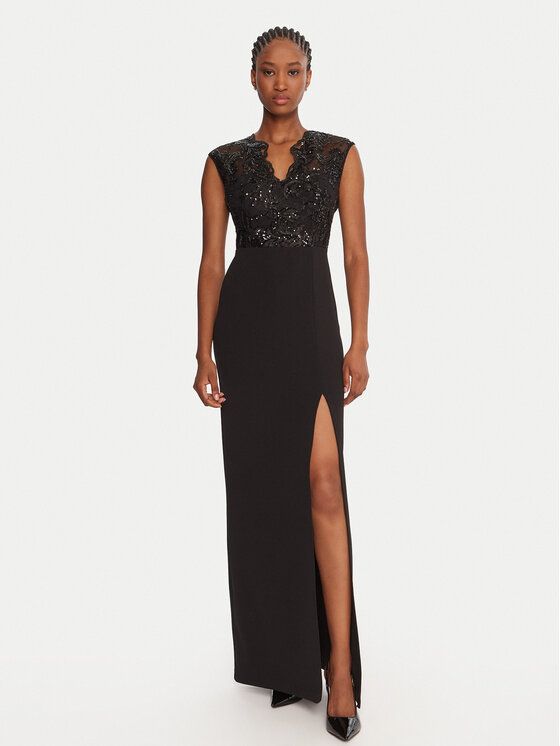 Rinascimento Rinascimento Abendkleid CFC0020083002 Schwarz Slim Fit