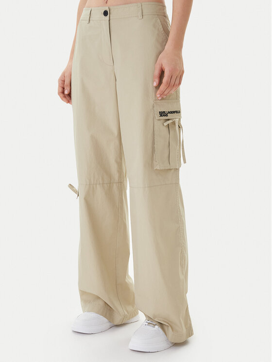 Karl Lagerfeld Jeans Karl Lagerfeld Jeans Pantaloni din material B1W10087 Verde Regular Fit