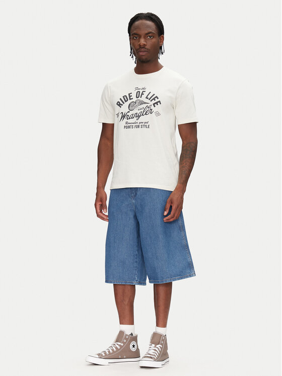 Wrangler Wrangler Džínové šortky Jort 112362509 Modrá Oversize