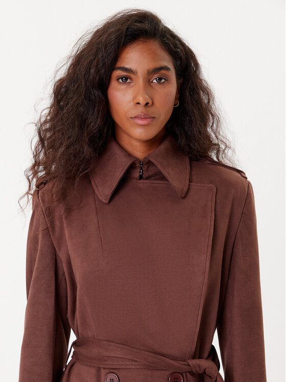 BARDOT BARDOT Тренч Kira Vegan Suede 57053JB4 Коричневий Regular Fit