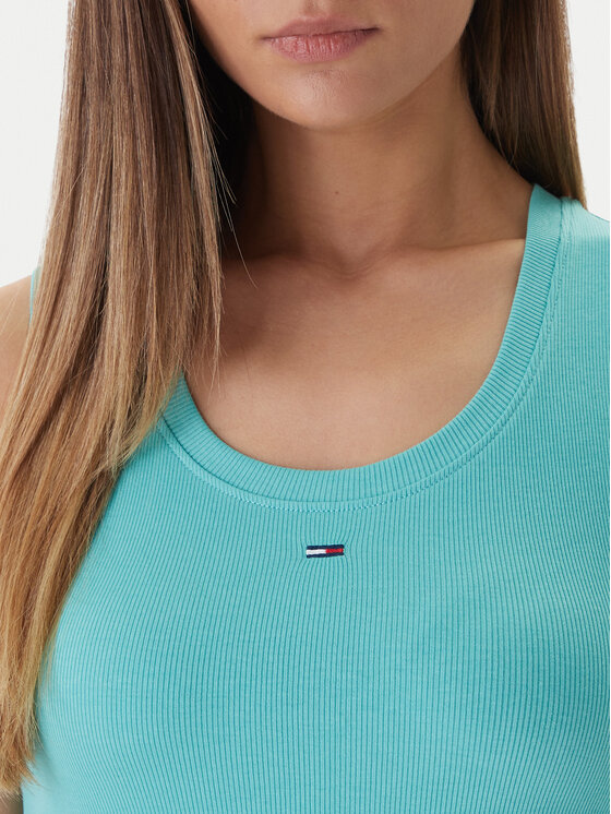 Tommy Jeans Tommy Jeans Τοπ Essential DW0DW20673 Πράσινο Regular Fit