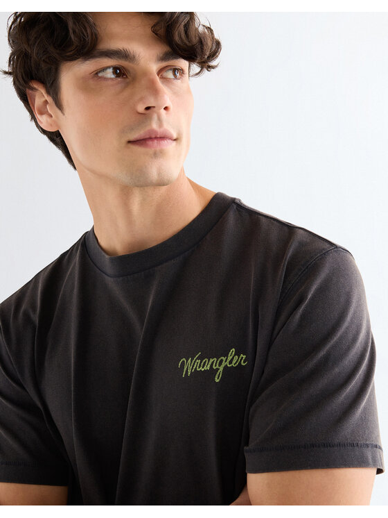 Wrangler Wrangler T-Shirt GRAPHIC TEE Czarny Relaxed Fit