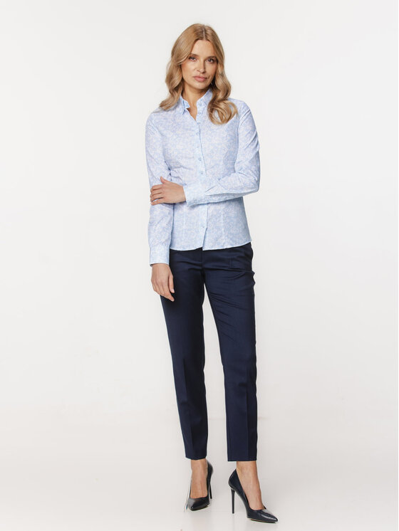 Willsoor Willsoor Koszula 61410 Niebieski Regular Fit