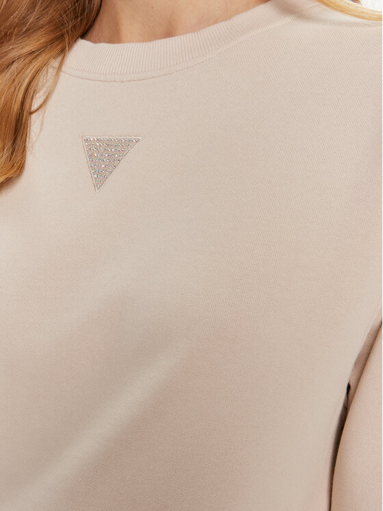 Guess Guess Mikina W4YQ17 KC8I0 Béžová Regular Fit